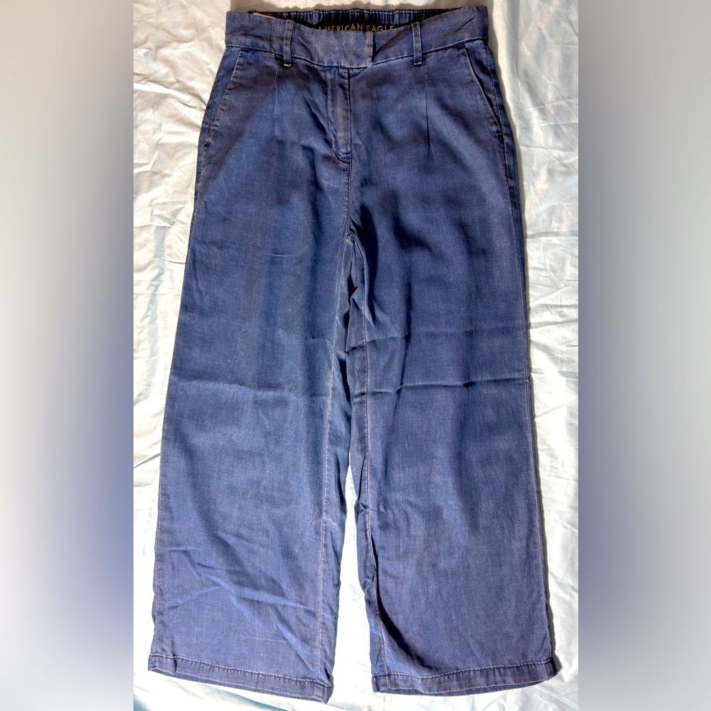 American Eagle “Real Good” Wide-Leg Pants Women’s Size 0 Regular 100% Lyocell